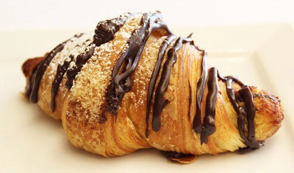 festive chocolate croissants